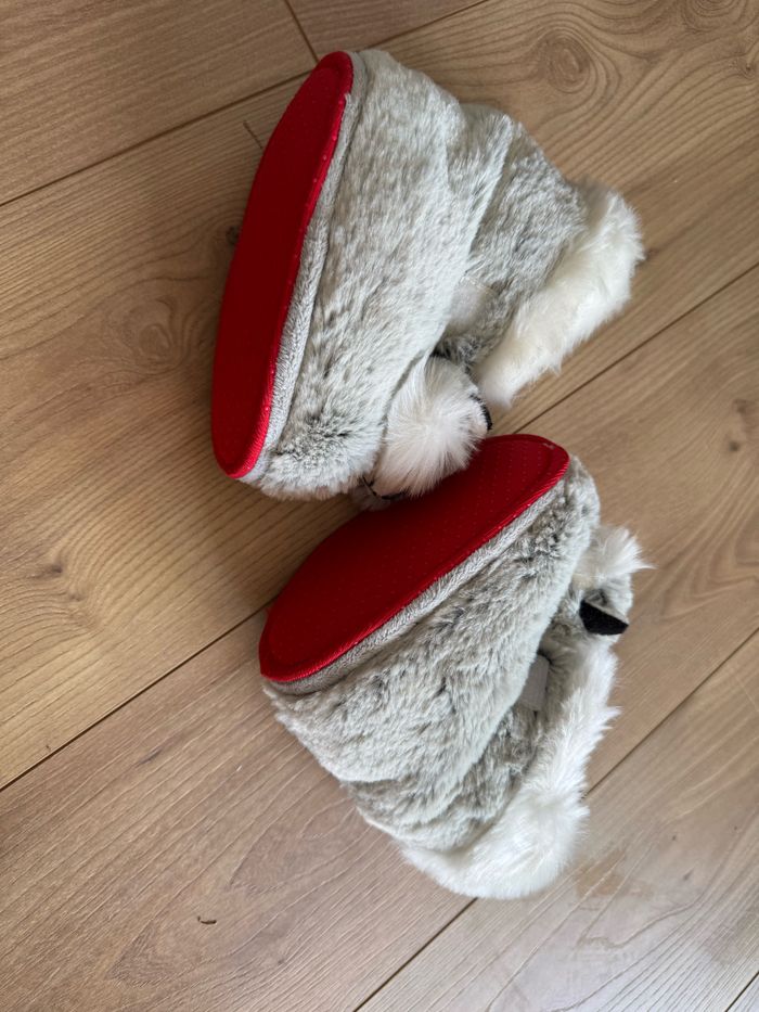 Chaussons peluche chien - photo numéro 3