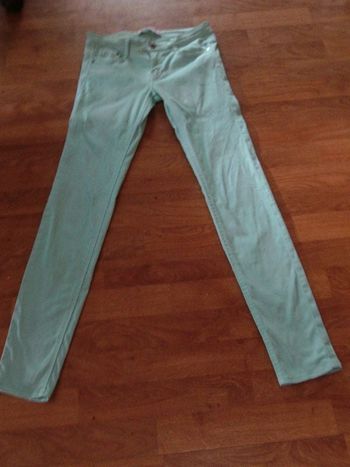 Jean TRAFALUC ZARA vert d'eau slim taille 36 TBE