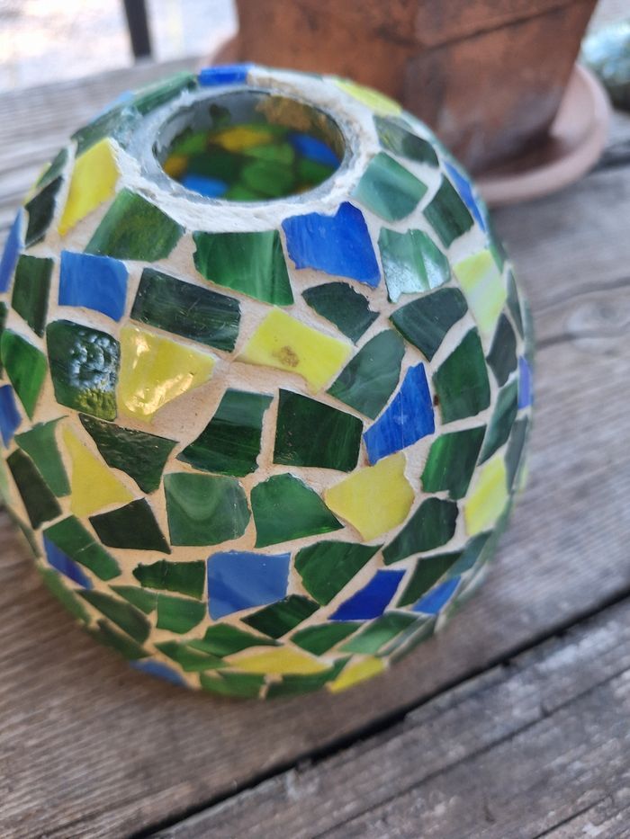 Abat jour platre et carreaux de céramique - photo numéro 2