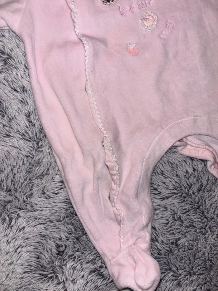 Pyjama velours fleur bébé - photo numéro 5