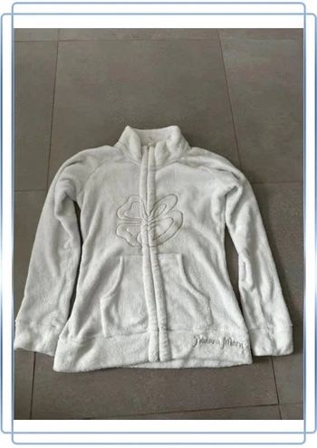 veste polaire blanc Banana Moon, taille L, très bon état