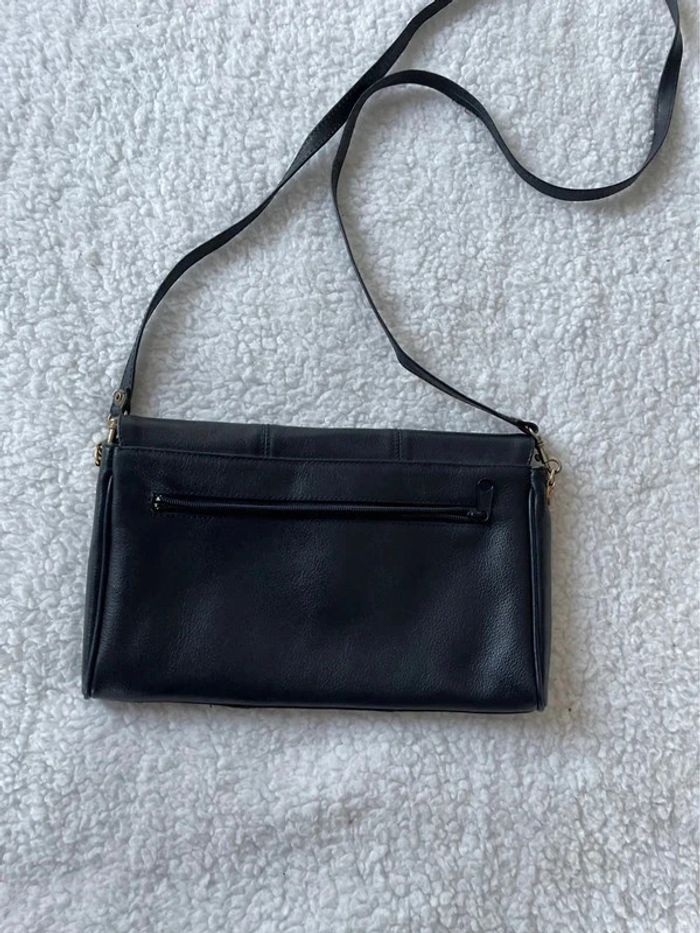 Sac pochette bandoulière imitation similicuir bleu marine - photo numéro 5