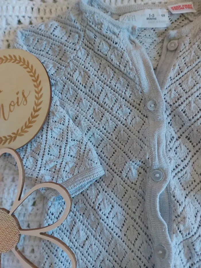 Combinaison mixte maille 1-3 mois - photo numéro 3