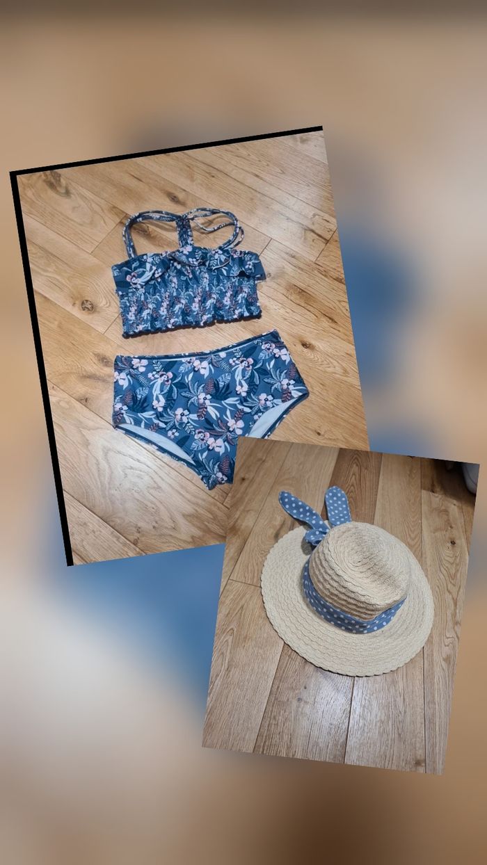 Maillot de bain 10 ans & chapeau de soleil
