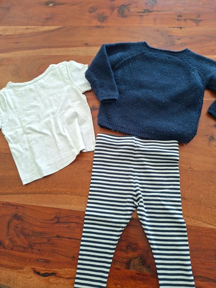 Lot pull, t-shirt et legging 24 mois - photo numéro 5