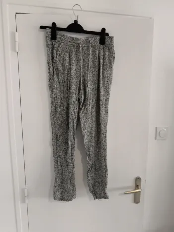 Pantalon Legé motif léopard noir