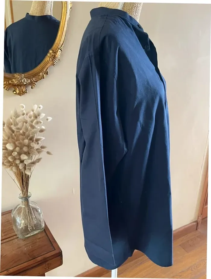 Chemise à Manches Longues - Couleur Bleu Marine - Taille M - photo numéro 7