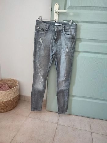 Jean zara gris taille 36 - taille basse