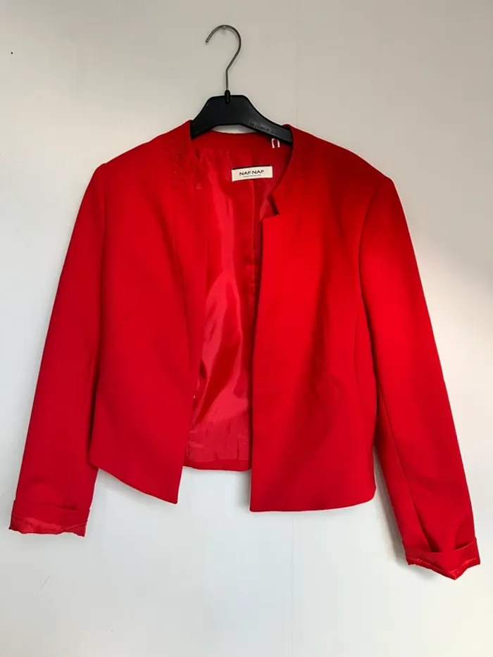 Blazer rouge femme taille 40 nafnaf
