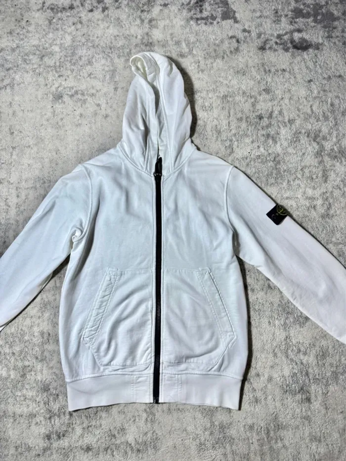 Gilet zip Stone Island Blanc Taille XS - photo numéro 5