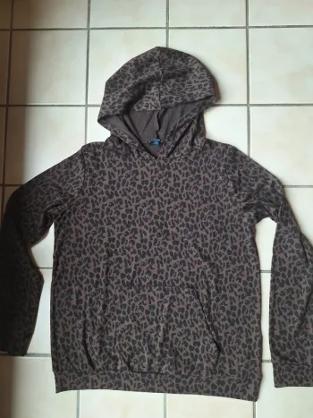 Pull léger à capuche Léopard Kiabi M