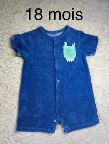 Combinaison de plage en éponge bébé garçon 18 mois dinosaure
