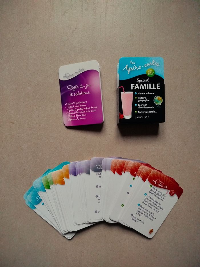 Jeu de cartes “Apéro Famille” Larousse – quiz questions – complet - photo numéro 3