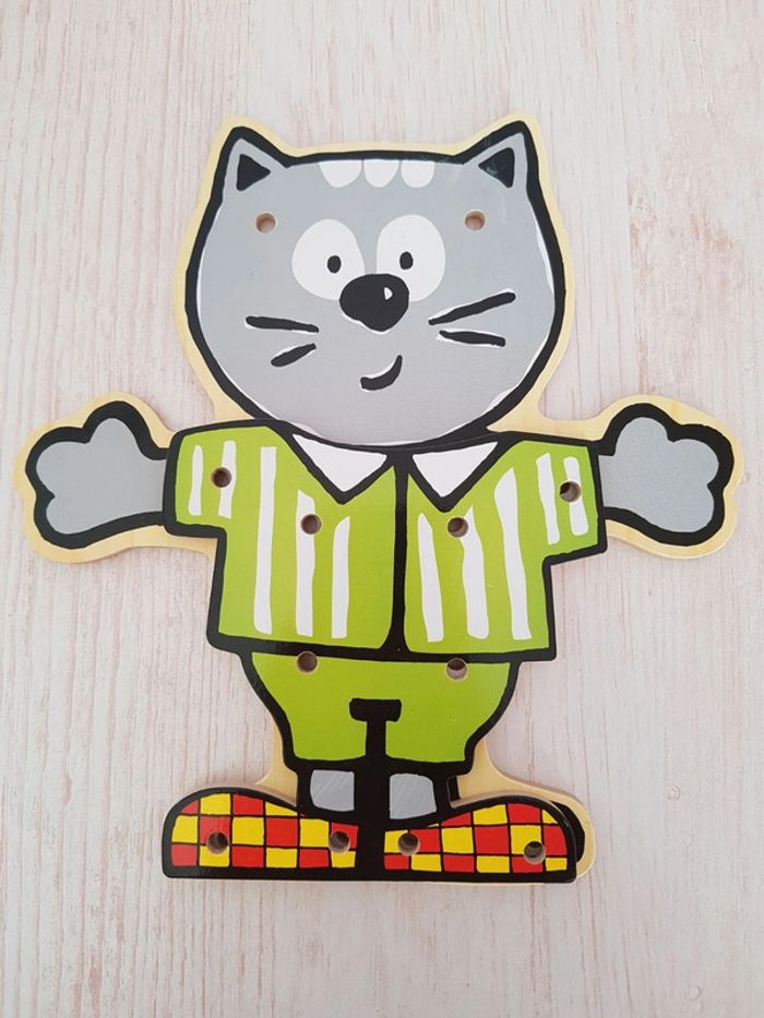 Chat en bois à lacer Je m'habille de Vilac - photo numéro 10