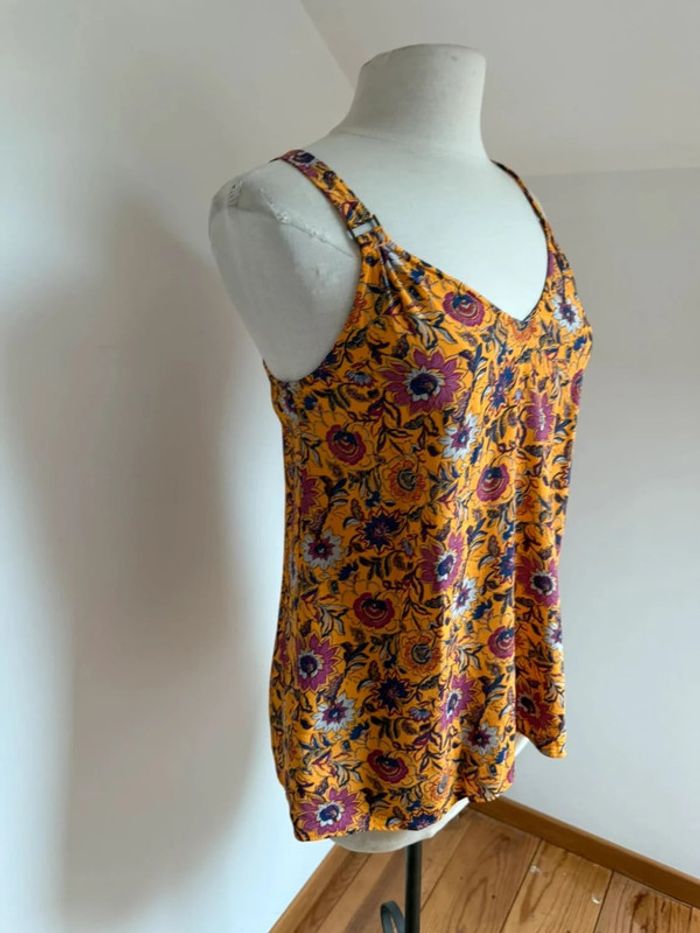Superbe haut caraco neuf fluide fleuri Promod en viscose 🌸 38 M - photo numéro 3