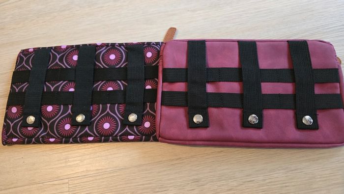 Lot 2 pochettes cabaia bordeaux vieux rose - photo numéro 2