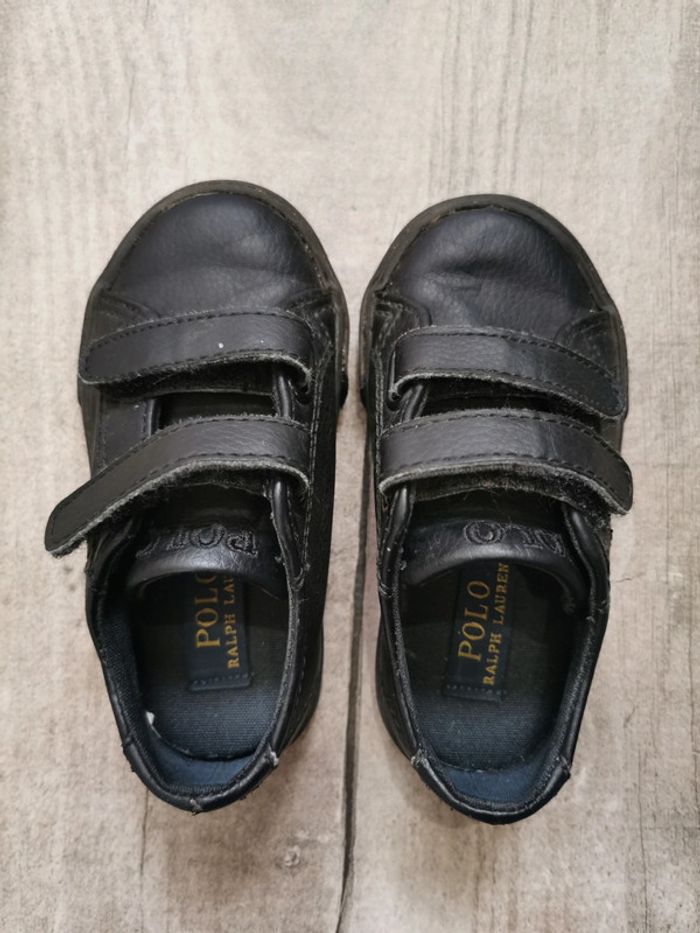 🌿Basket Ralph Lauren enfant taille 22 noir scratch - photo numéro 6