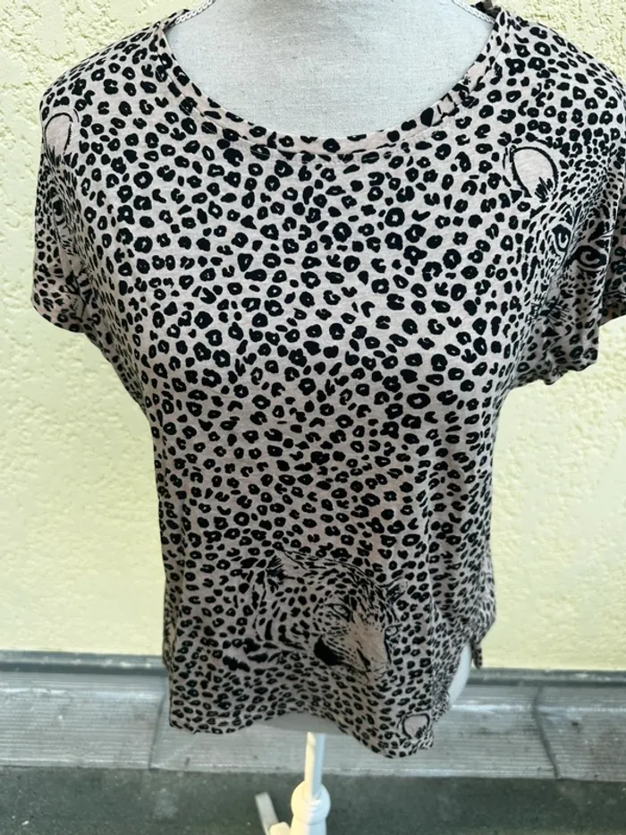 T-shirt guépard - Marque SFERA Casual - Taille M 🐆 - photo numéro 3