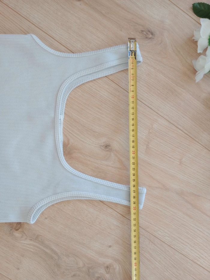 Débardeur femme XS côtelé blanc c86 - photo numéro 13