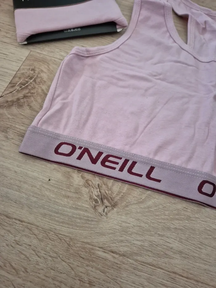 lot de 2 brassiere de sport o'neill rose pale neuve - photo numéro 3