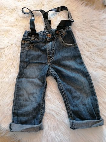 Jeans bretelle h&m 6/9 mois