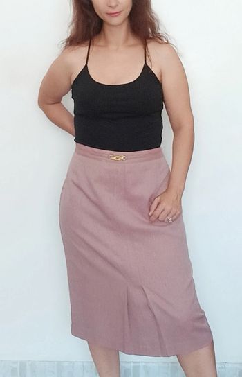 Jupe tailleur mi longue chic taille 46