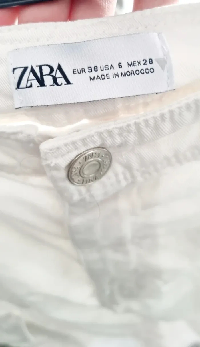 Jean blanc cargo 38 zara - photo numéro 6