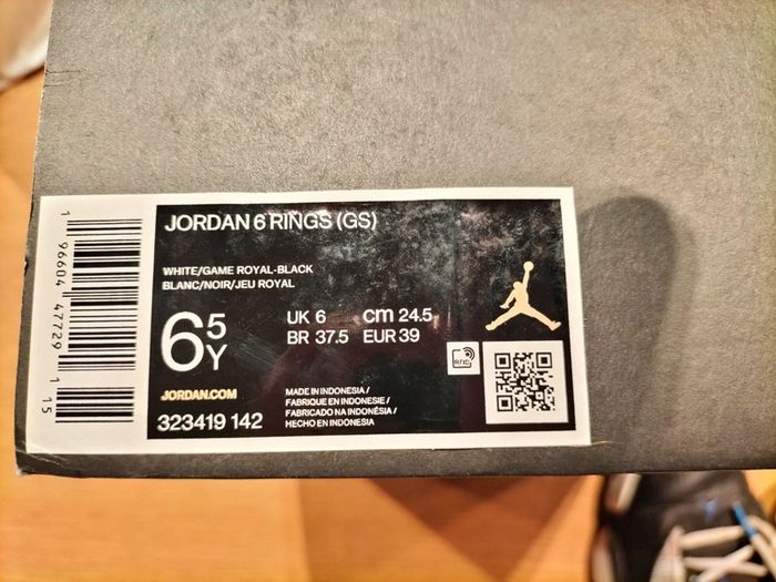 Nike Jordan 6 rings (GS) - blanc noir - 39 - photo numéro 2