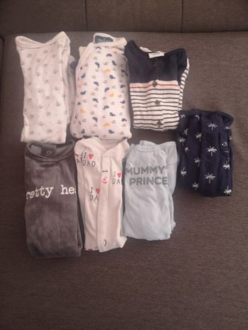 Lot vêtements garçon 1 mois
