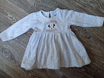 Robe grise Minnie Disney 3 mois