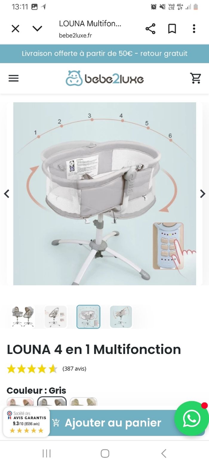 Balancelle louna baby delux - photo numéro 2