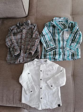 Lot 3 chemises 18 mois