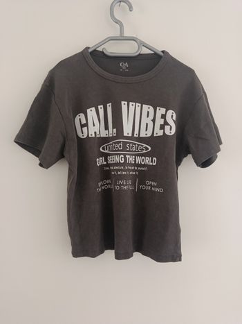 T-shirt gris fille taille 14 ans 