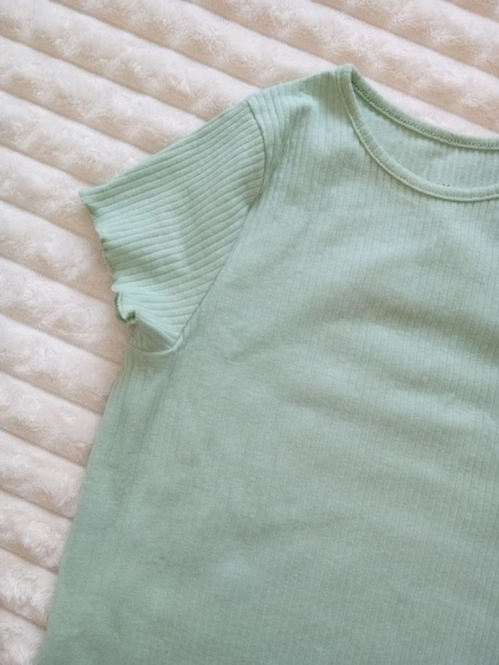 Tshirt en rib fille 8/10ans H&M 💚🌼 - photo numéro 3