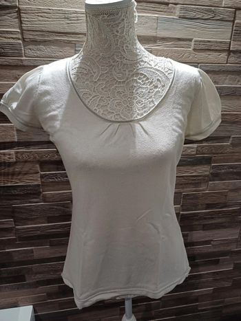 T shirt avec liseré argenté mystic taille 4