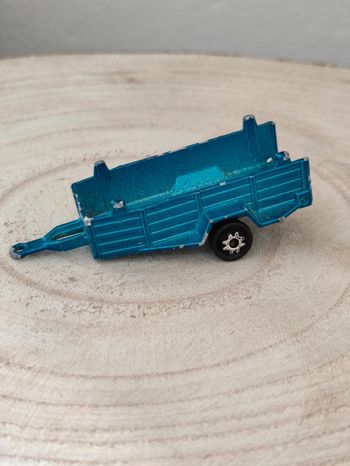 Majorette petite remorque bleue