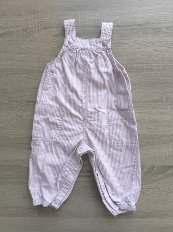 Salopette rayé rose et blanche Petit bateau 6 mois