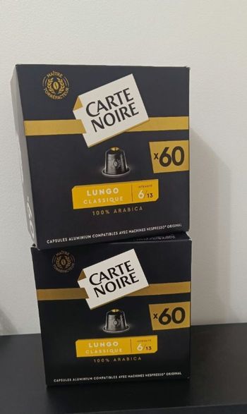 Café dosette carte noir soit 120 dosettes