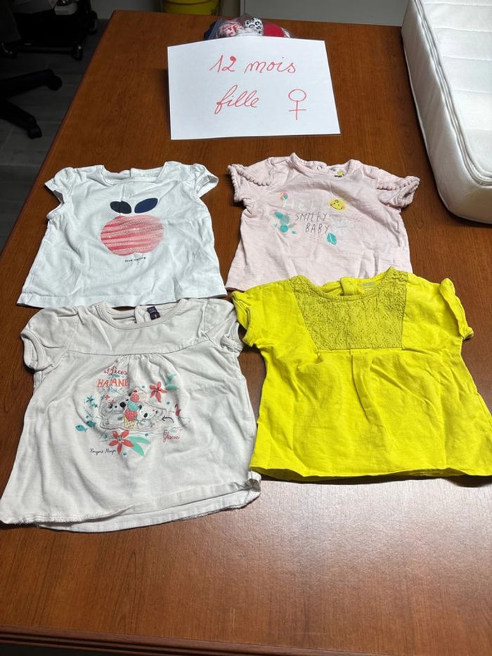 Lot de 4 tshirts manches courtes