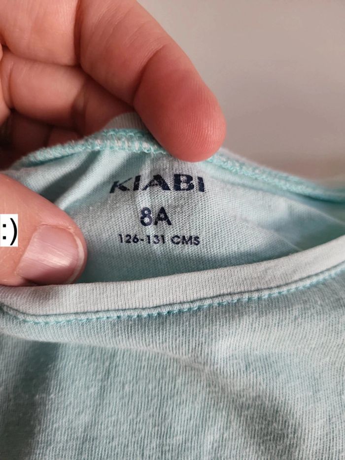 T shirt bleu pâle 8 ans - photo numéro 3