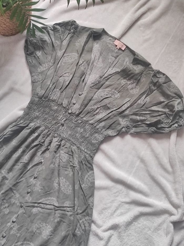 Robe longue imprimée fleurie T1 36 - photo numéro 3