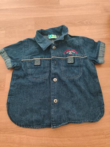Chemise en jean manches courtes