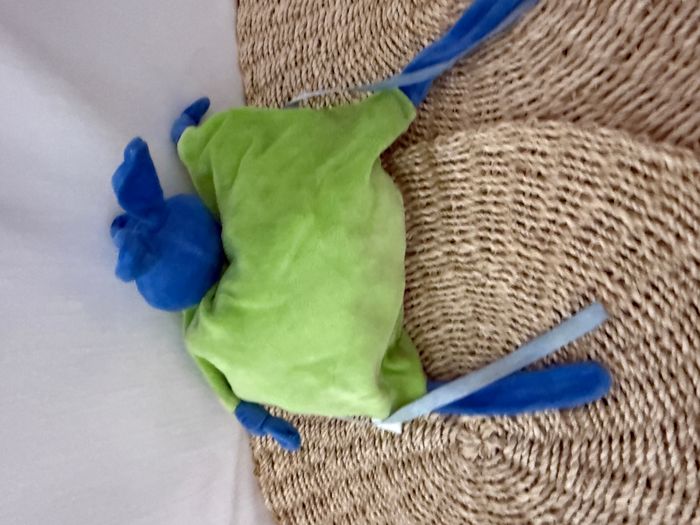 Doudou lapin semi-plat coussin marque Air france - photo numéro 3