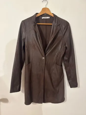 Veste blazer marron effet daim – Silk – Taille M