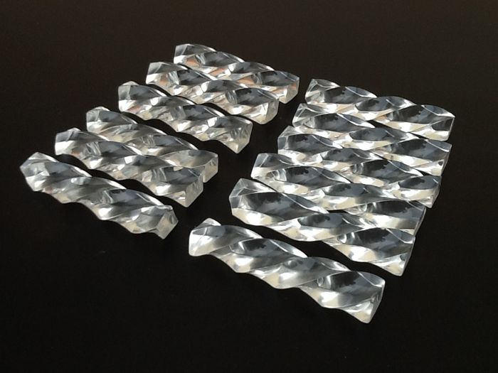 Années 1970 Coffret 12 porte-couteaux Plexiglass transparent - photo numéro 6