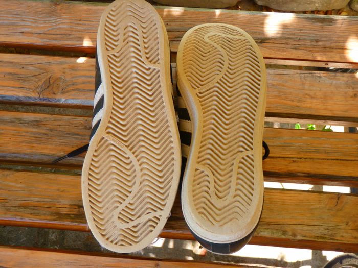 Baskets sneakers femme Chaussure Adidas Superstar Metal Toe noir blanc or 38 TBE - photo numéro 8