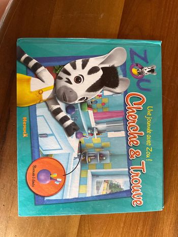 Livre une journée avec zou, cherche et trouve livre enfants