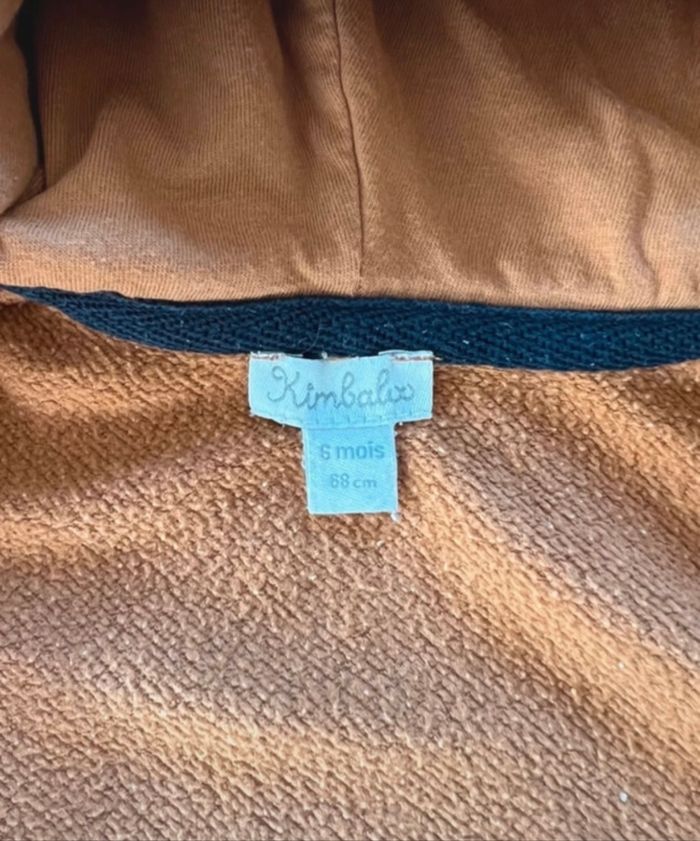 Sweat / gilet zippé Kimbaloo 6 mois - photo numéro 4