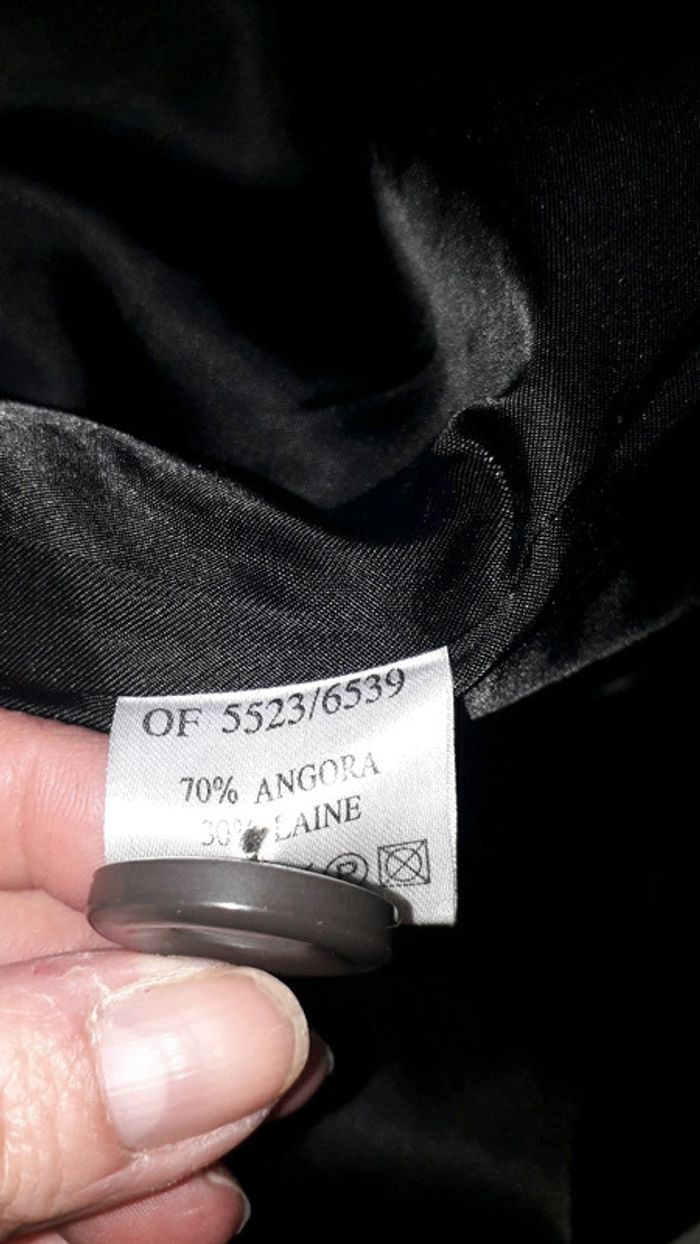 Manteau angora laine gris taille 2 - photo numéro 7