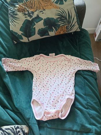 Body étoile gris et rose